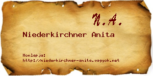 Niederkirchner Anita névjegykártya