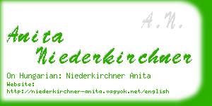 anita niederkirchner business card